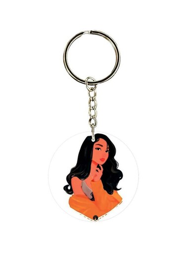 Girl Printed Keychain
