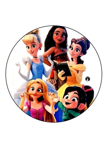 Disney Princess Printed Fridge Magnet Blue/Black/Yellow 5.5cm