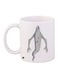 Ghostfreak Printed Ceramic Coffee Mug White/Grey 11ounce