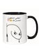 Coffee Mug Arabic "Turn Off Your Phone This Is Better for Your Friend" Gift, Funny Gift in Black