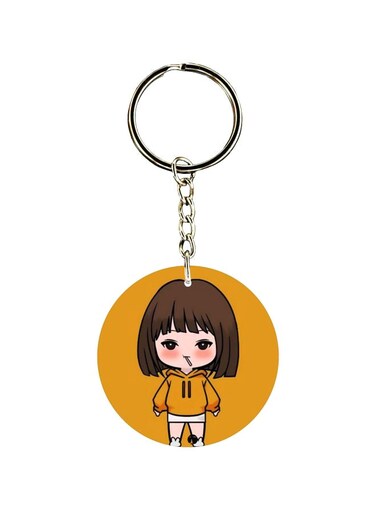 Double Sided Child Printed Keychain