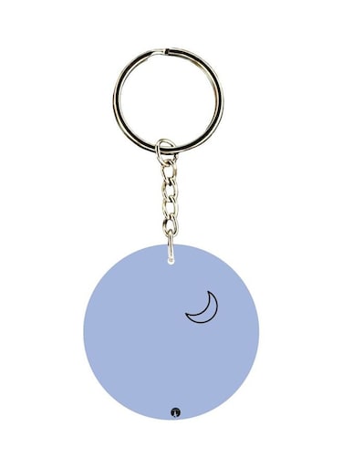 Double Sided Moon Printed Keychain