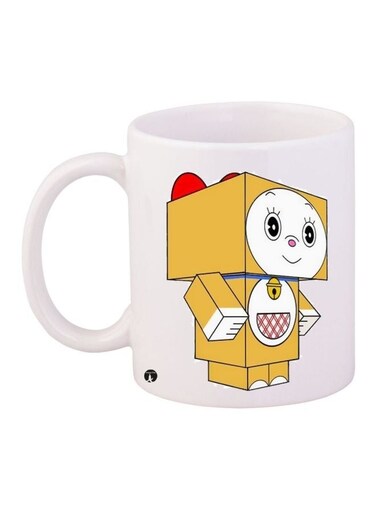 Cartoon Printed Coffee Mug White/Beige/Red 11ounce