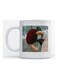 Mug Red Flowers for Coffee and Tea White