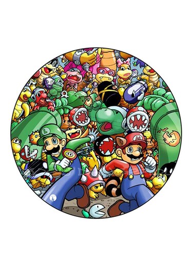 Video Game Super Mario Printed Fridge Magnet Multicolour
