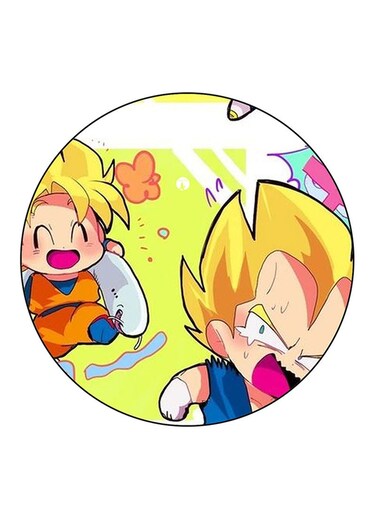 The Anime Dragon Ball Printed Fridge Magnet Round Multicolour