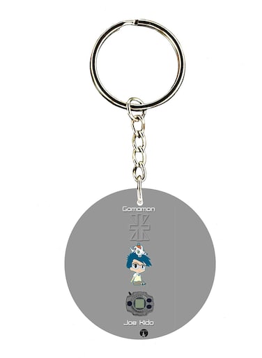 Double Side Anime Digimon Printed Keychain