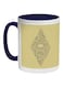 Bones And Skull Printed Coffee Mug Dark Blue/Beige/White 325ml