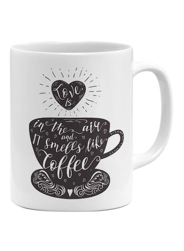 Love Is In The Air And It Smells Like Printed Mug White/Brown