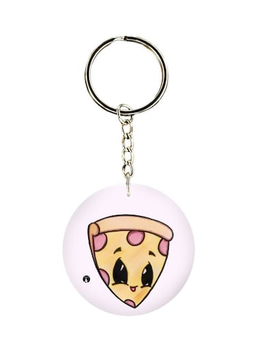 Pizza Printed Keychain