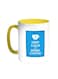 Keep Calm And Drink Coffee Printed Mug Yellow/White 11ounce