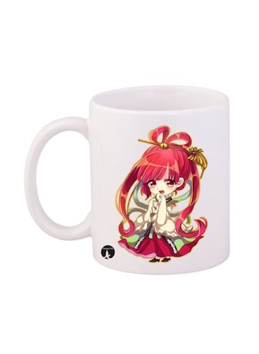 Labyrinth Of Magic Anime Printed Mug White/Red/Beige 12ounce