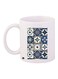 Design Printed Coffee Mug White/Blue/Yellow 11ounce