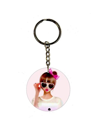 Animie Girl Printed Keychain
