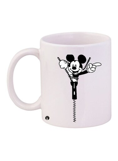 Mickey Mouse Printed Coffee Mug White/Black