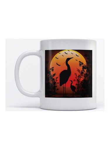 Mug Flamingo for Coffee and Tea White