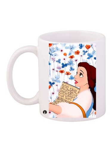 Cartoon Printed Coffee Mug White/Brown/Blue