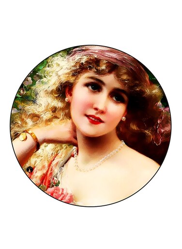 Vintage Art Printed Fridge Magnet Multicolour