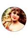 Vintage Art Printed Fridge Magnet Multicolour