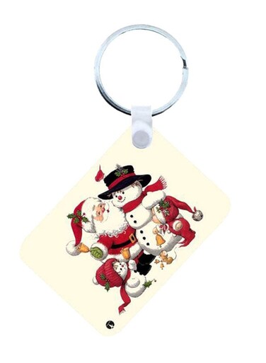 Santa Claus Printed Keychain Multicolour