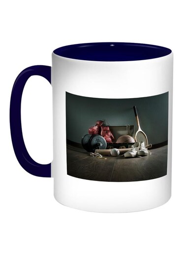 Sport Printed Coffee Mug Blue/Black/white