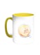 Cup Of Coffee In A Foam Printed Mug Yellow/White 11ounce