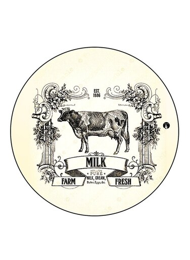 A Cow Printed Fridge Magnet Multicolour