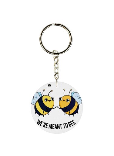 We're Meant To Bee Printed Keychain