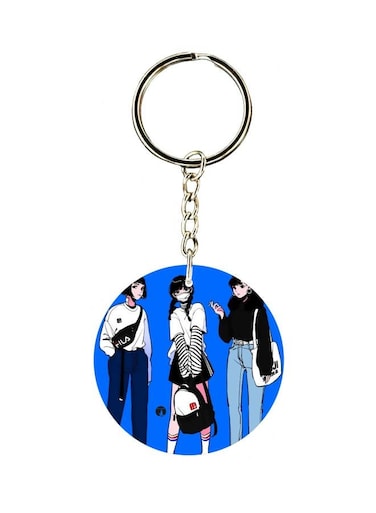 Cartoon Character Printed Keychain