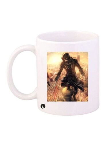 Assassin's Creed Character Printed Coffee Mug White/Yellow