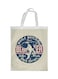 The Shark Printed Shopping Bag Beige/White