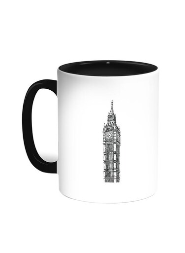 Big Ben Printed Coffee Mug Black/White 11ounce