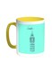 Landmarks - Big Ben Clock Printed Coffee Mug Yellow/White 11ounce
