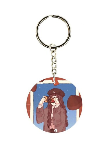 Girl Printed Keychain