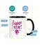 Super Mom" 11oz Ceramic Mug with Heart Design - Perfect for Coffee, Tea, Milk   Dishwasher &amp; Microwave Safe   Ideal Gift for Friends &amp; Family, Daily Use Mug   Stylish Contrast Handle   Durable Ceramic, Coffee Mug