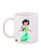 Durable Heat-Resistant Thick Wall Designed Ergonomic Handled Disney Printed Mug White/Green 11ounce