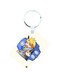 Anime Digimon Printed Keychain Blue/White/Silver