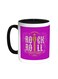 Rock And Roll Printed Coffee Mug Black/White 11ounce