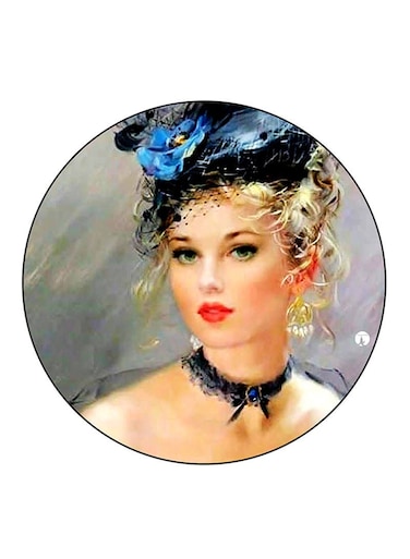 Vintage Art Printed Fridge Magnet Multicolour