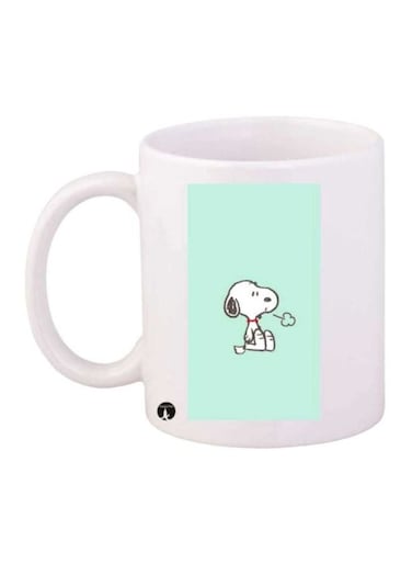 Snoopy Printed Coffee Mug White/Green/Black