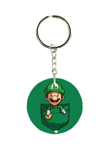 Video Game Super Mario Printed Keychain