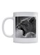 Lion Printed Mug White/Grey