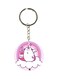 Cartoon Cat Printed Double Sided Keychain