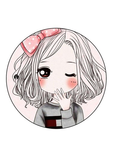 A Girl Printed Fridge Magnet Multicolour