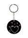 Double Sided Heart Printed Keychain