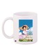 Cartoon Woman Printed Coffee Mug White/Blue/Pink