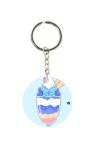 Double Sided Ice Cream Printed Keychain