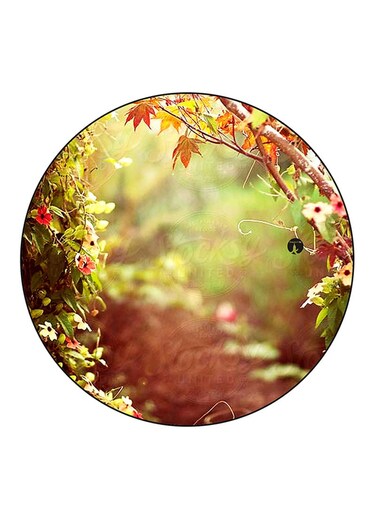 Nature Printed Fridge Magnet Round Multicolour