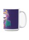 Premium Printed Ceramic Coffee Mug White/Purple 350ml
