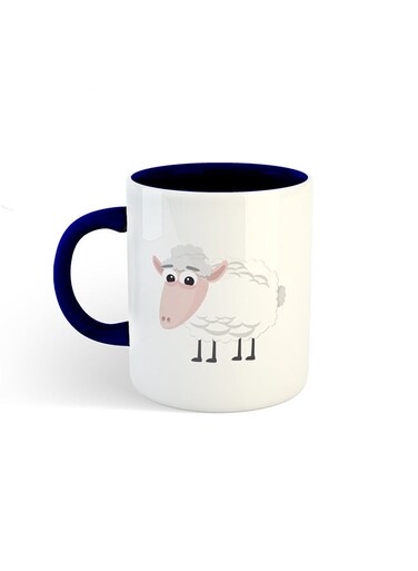 Eid Al-Adha Sheep Printed Mug White/Navy